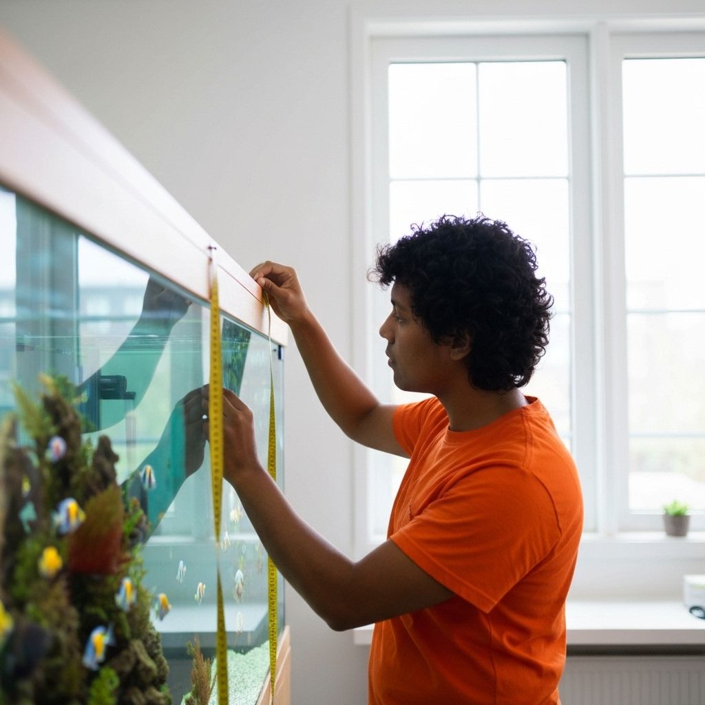 Measuring aquarium dimensions for accurate volume calculation